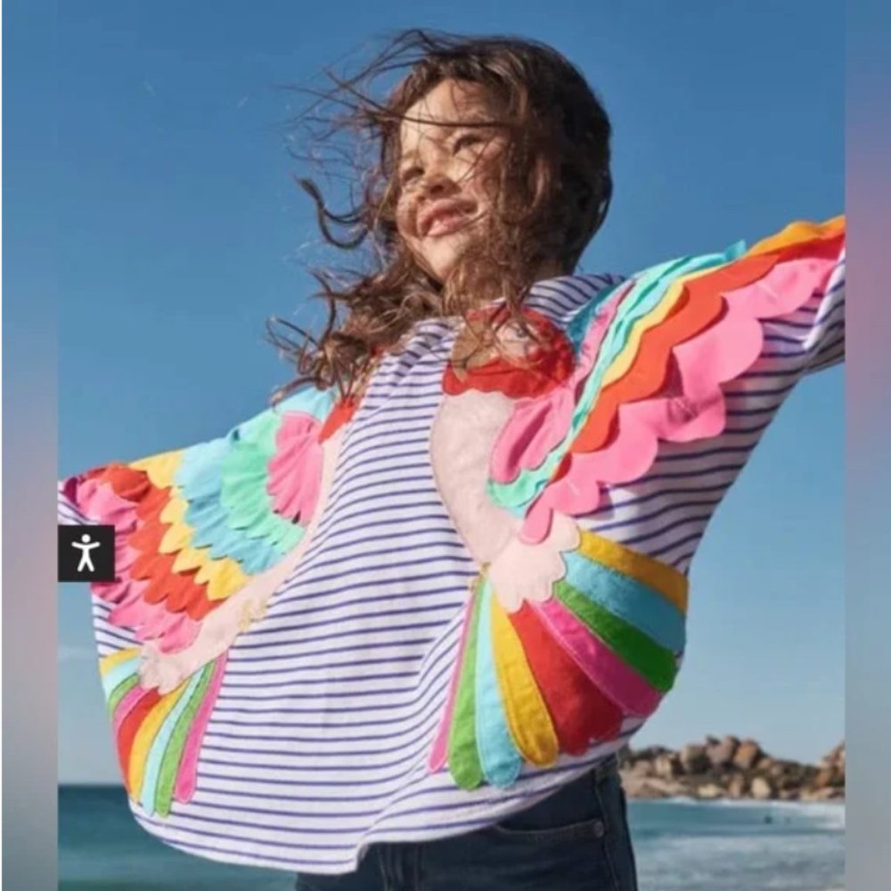 NWT Mini Boden applique Parrot top, 4T - 5T